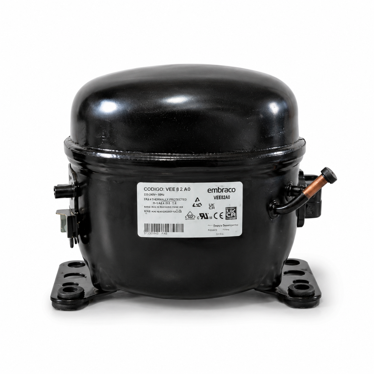 Compressor Embraco VEE82A0 220–240V 50Hz para refrigeração